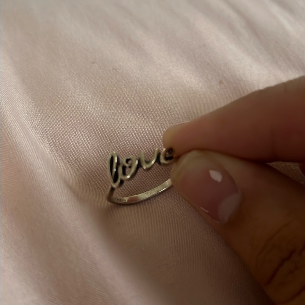 James Avery Silver "Love" Script Ring - image 4